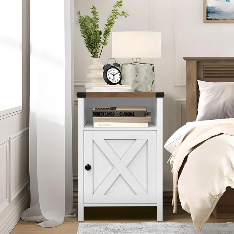 Ensemble de lit plateforme en similicuir Alber, Lit double, Rose/Blanc