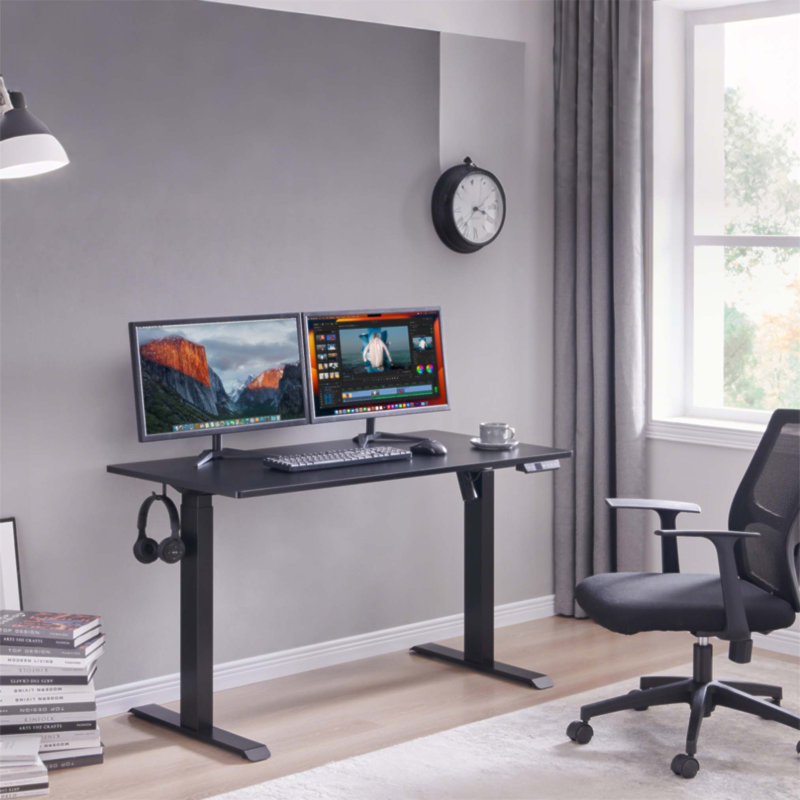 Bureau électrique debout à hauteur réglable, bureau spacieux de 24 po x 48 po, parfait pour la maison et le bureau