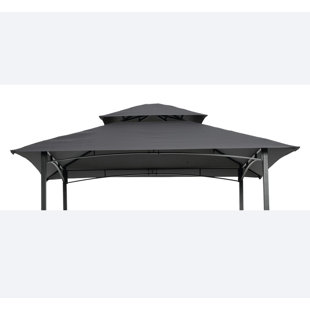 Grill Gazebo Double Tiered Replacement Canopy - Breathable BBQ Tent Roof Top Cover for Enhanced Grilling Experience.
