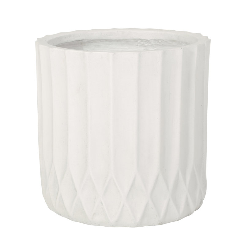 Planter In Antique White - Magnesium Oxide Garden Vase For Homes, 12.41 In. Depth, Width, Height, 9.31 Lb Stylish Tub,