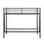 Black Twin Metal Bunk Bed, Space - Saving In Bedroom Design, Strong And Construction, Noise Operation, Easy Assembly Instruction, No Box Spring Required Bed Metal, Over Twin, Saving, Steel Structure,