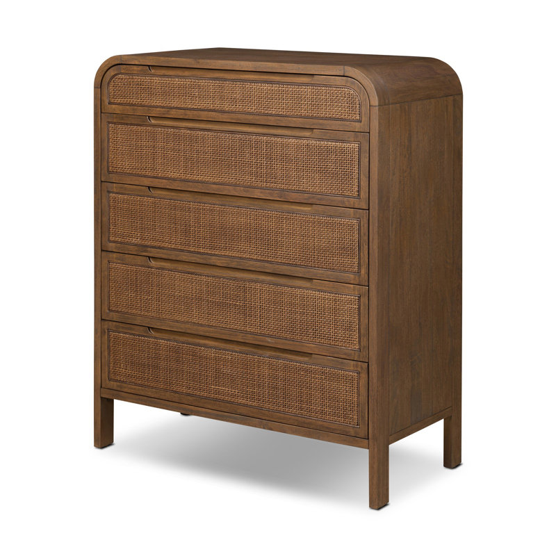 Amenah 5 - Drawer Solid Wood Dresser