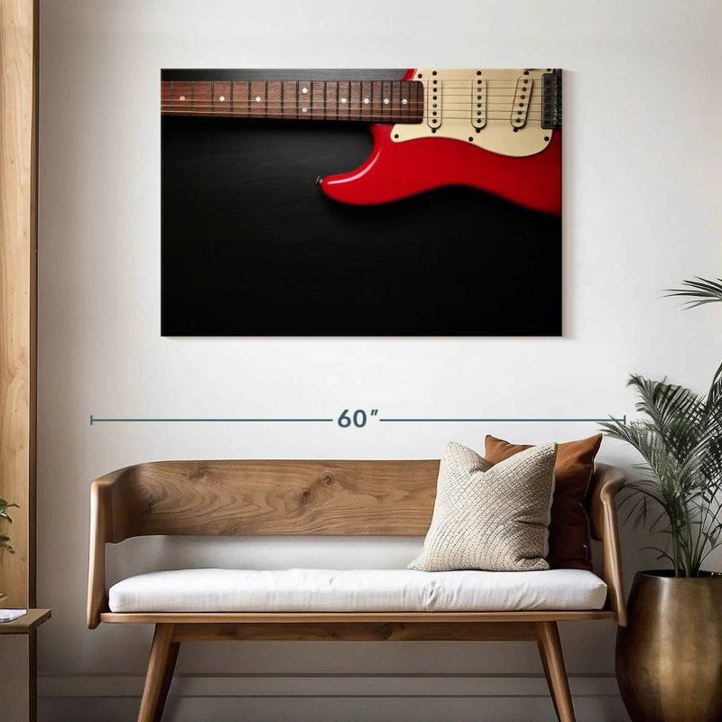 Guitare électrique Abarca Classic Red, H 30 po x l 45 po