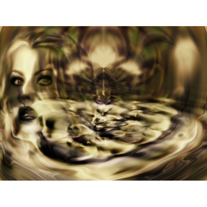 Adhésif décoratif Xzendor7 Ripples in The Wonder of Echoes, H 44,5 po x l 60 po