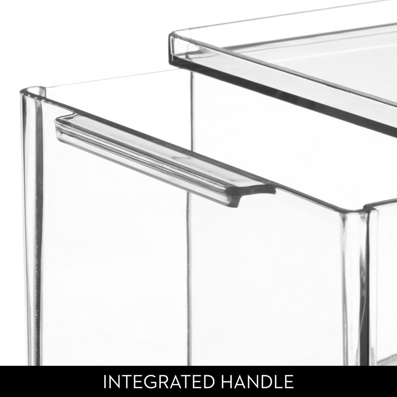 Stackable Kitchen Storage Drawer - Pull-Out Sliding Bin for Fridge, Pantry, Under-Sink, or Cabinet