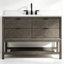  Ensemble de meuble-lavabo autoportant 48 po avec plateau en marbre gris-200856040