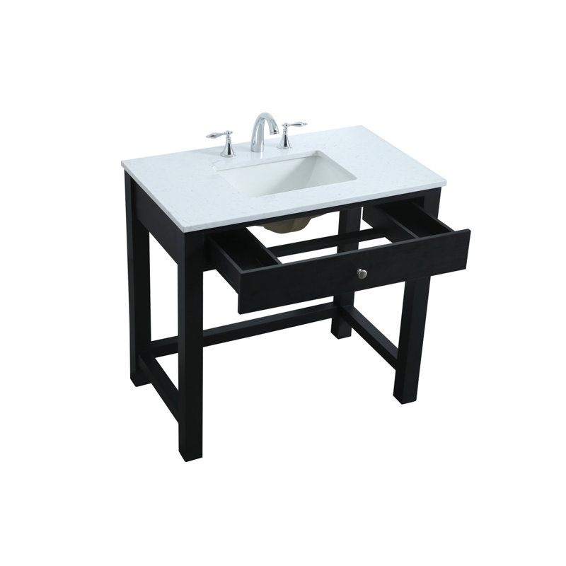Ensemble de meuble-lavabo simple 36 po Hudson, Noir