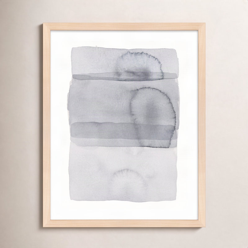 Gray On Gray 8 By Jacques Pilon - Framed Wall Art, 20" H x 16" W, Brown Framed