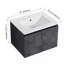 Ensemble de meuble-lavabo mural flottant 24 po avec lavabo en céramique et porte d'armoire à fermeture en douceur