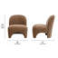 Chaise d'appoint entièrement rembourrée avec base avant arquée, dossier arrondi-407547861