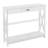 39.4'' Narrow White Console Table with Drawer & Storage Shelf  for Living Room