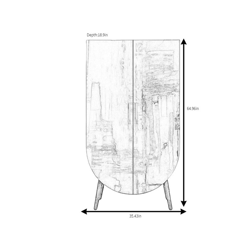 Garde-robe moderne et abstraite