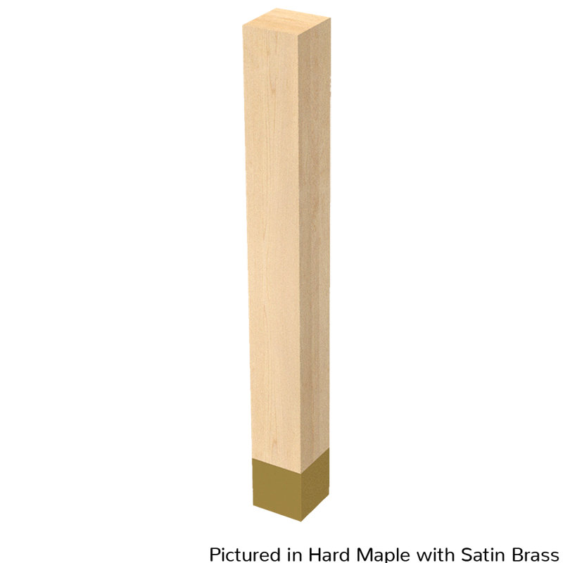 Hakan Table Leg, 35.25" H x 4" W x 4" D, Satin Brass