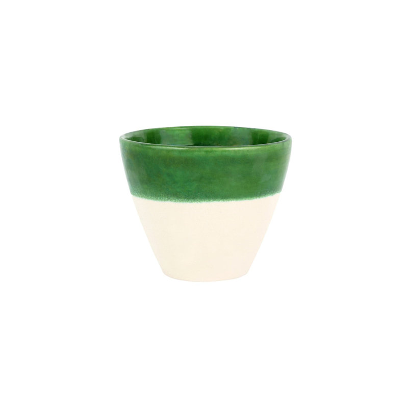 Viva Handmade Planter, 4.5" H x 6" W x 6" D, Green