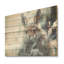 Frosty Bunny Winter Scenery - Paysage d'hiver sur bois-159610331