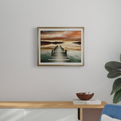 «Sunset Jetty», reproduction de peinture acrylique