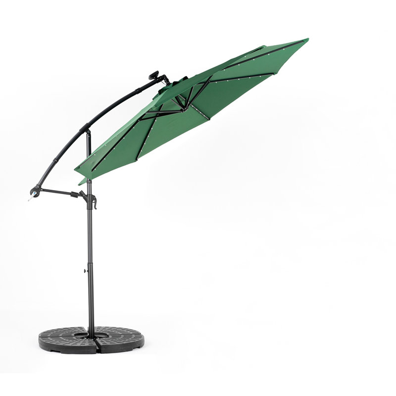 Parasol de marché à DEL 10 pi, Dark Green, 115.75" W x 115.75" D