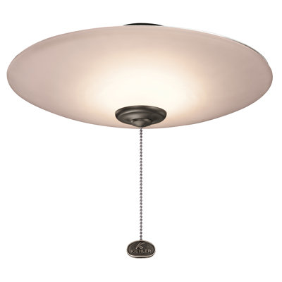 Low Profile 1-Light LED Bowl Ceiling Fan Light Kit