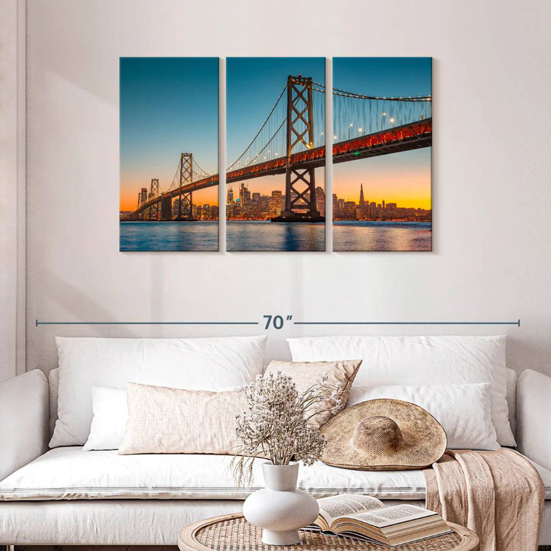 Lilie Oakland Bay Bridge Panorama, 28" H x 45" W