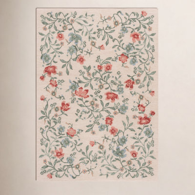 Martha Stewart Hand-Tufted Floral Wool Rug