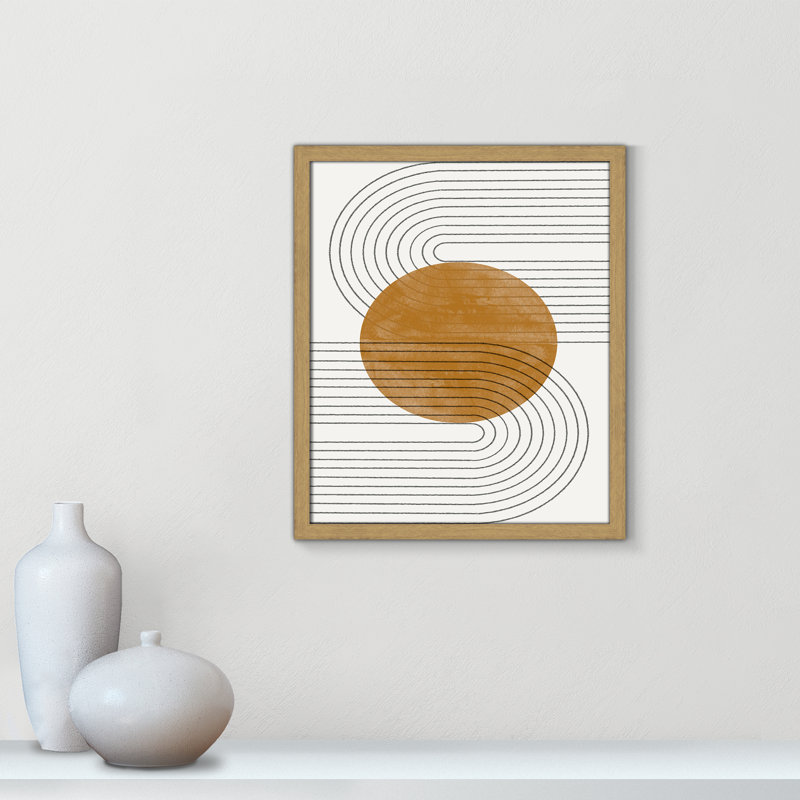 Échos courbés par Miuus Studio, Natural Woodgrain, 16'' W x 19'' H, Impression encadrée