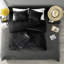 Ensembles de literie de luxe en velours, polyester noir, style glamour pour la maison