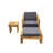 Acacia Wood Outdoor Lounge Set - Chair And Ottoman With Removable Cushions, All-Weather Outdoor Chaise Lounge/Daybed,  For Patios, Balconies, And Gardens-989718248