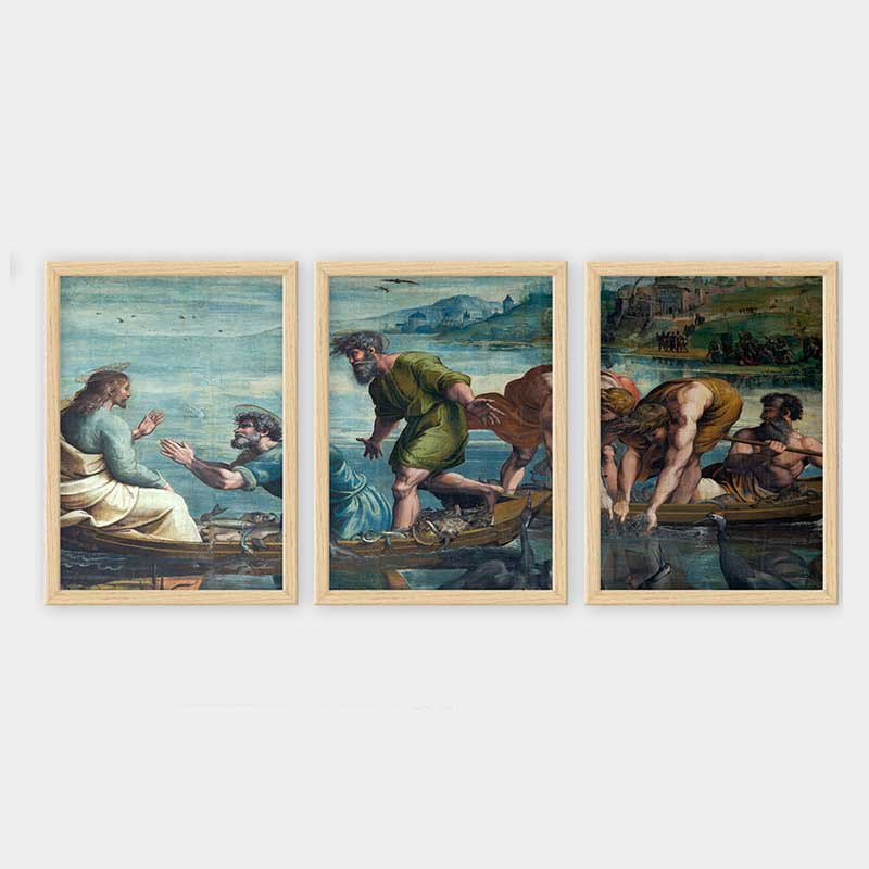 Superbe ensemble de peintures décoratives encadrées (3 pièces) de 21,7 po x 29,5 po chacune | Cadre 100% bois avec polystyrène de 0,8 pouce | Impression numérique UV | Parfait pour la décoration murale de salon, de bureau et de galerie