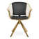 Zebra Sword Swivel Arm Chair in Gold