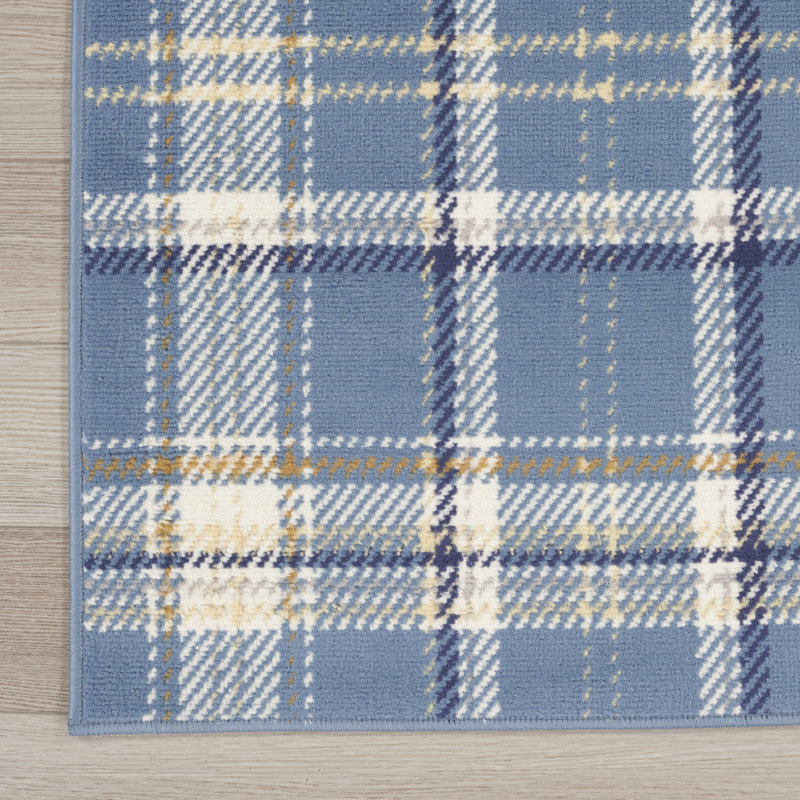 Tapis bleu Hankinson Prague, Rectangle 7 pi 10 po x 9 pi 10 po