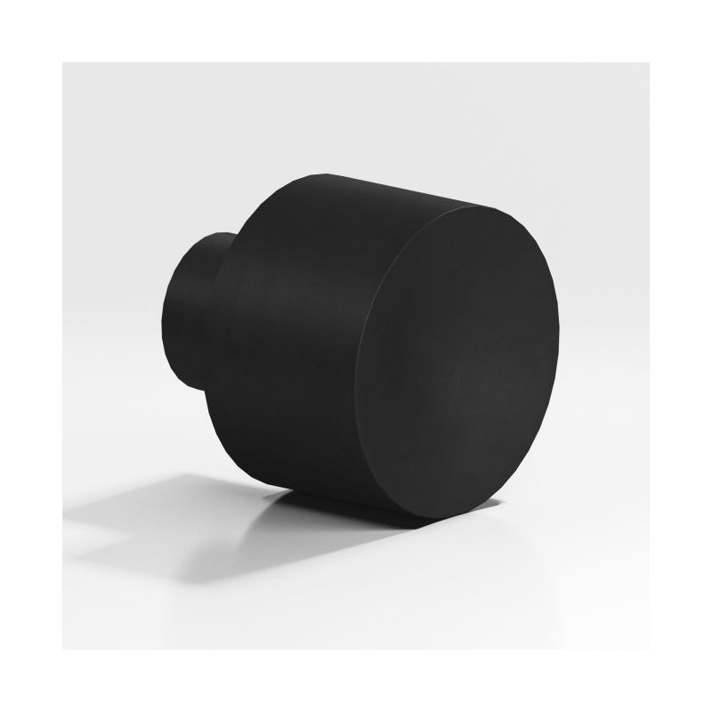 Round Knob, Matte Satin Black, 1"
