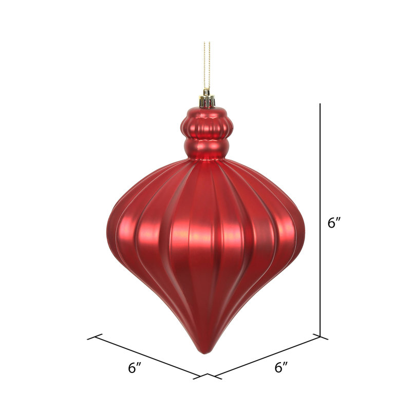Ornement de Noël oignon 6 po, Rouge