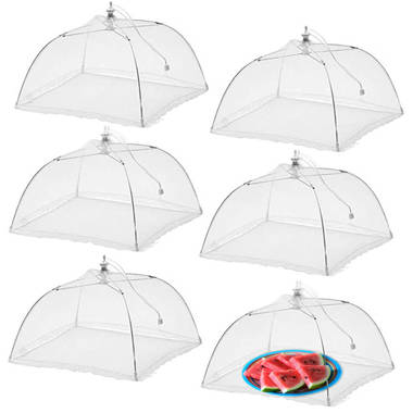 Collapsible Pop Up Food Covers 3pc Set Food Picnic Protectors Insect Net  Storage