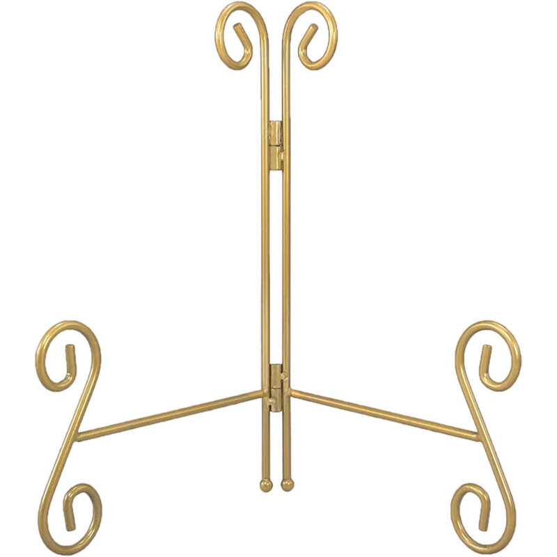 Plate Stand, Decorative Holder For Displaying Platters, Heavy Duty Metal Easel Stand For Picture, Photo Frame, Books And Round Objects