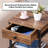 Table de chevet 1 tiroir en acier brun-86787626