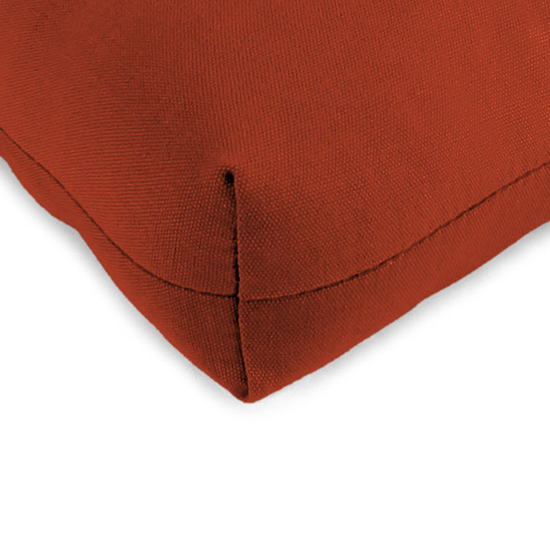 Outdoor Wicker Seat Cushion, Canvas Terracotta Polyester