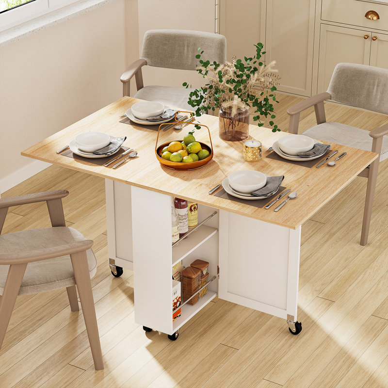 Extendable Dining Table, Light Brown