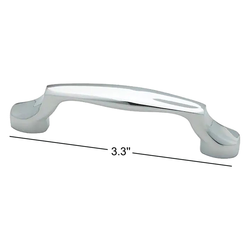 (Paquet de 5) Poignée sérénité à fixation double 3 ou 3-3 / 4 po Chrome poli