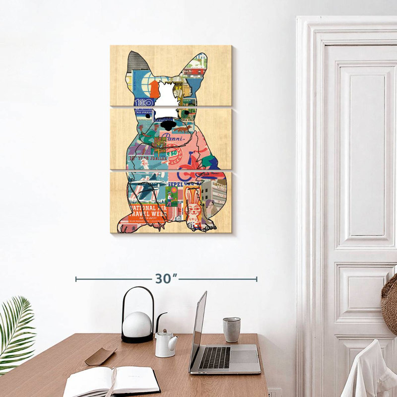 Chiot Brampt collage mignon, H 32 po x l 20 po