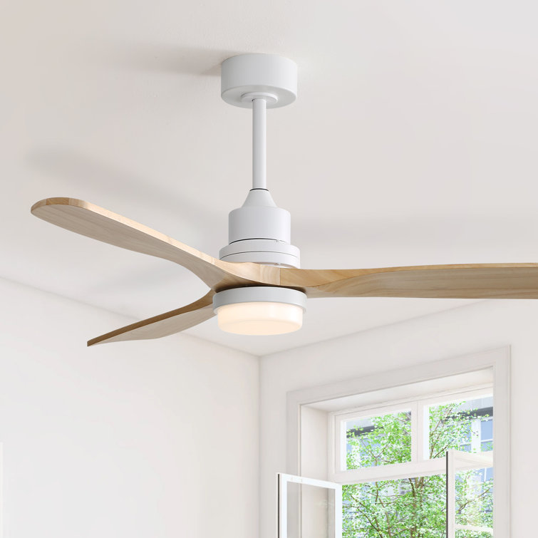 Kemp 52" 3 - Blade LED Modern Classic Ceiling Fan with Remote Control and Light Kit Included