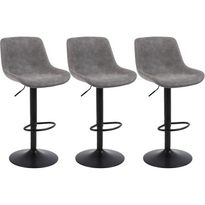 Swivel Yes Upholstered Bar Stool with Iron Frame