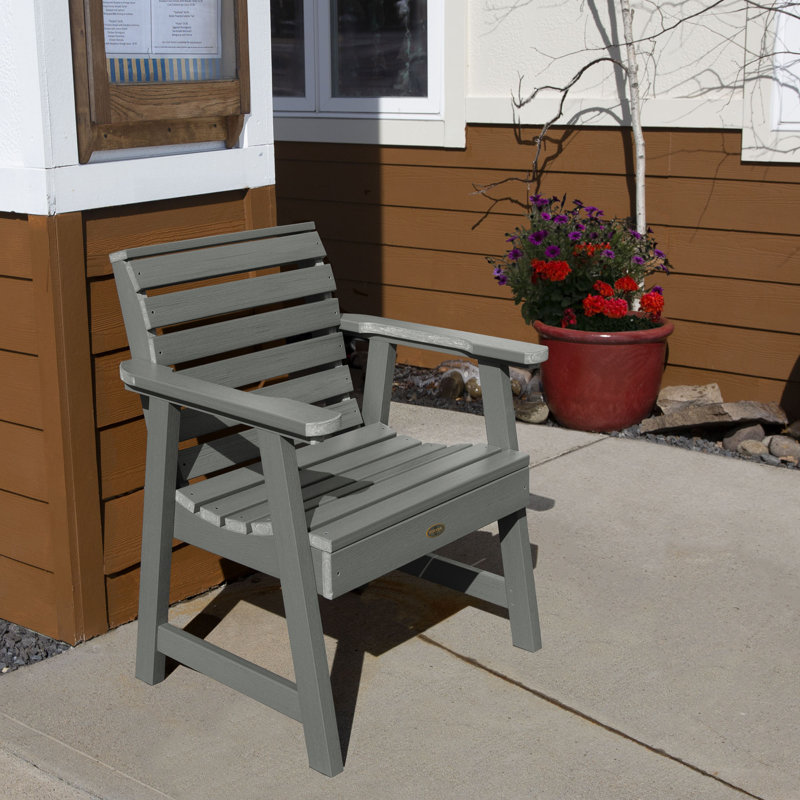Chaise de patio avec accoudoirs Cecillia, Teck côtier