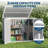 42 Cu. Ft. Outdoor Resin Storage Shed with Lockable Double Doors, UV-Resistant Weatherproof Cabinet
