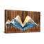 Paysage et nature, chaîne de montagnes, impression sur bois-522307057