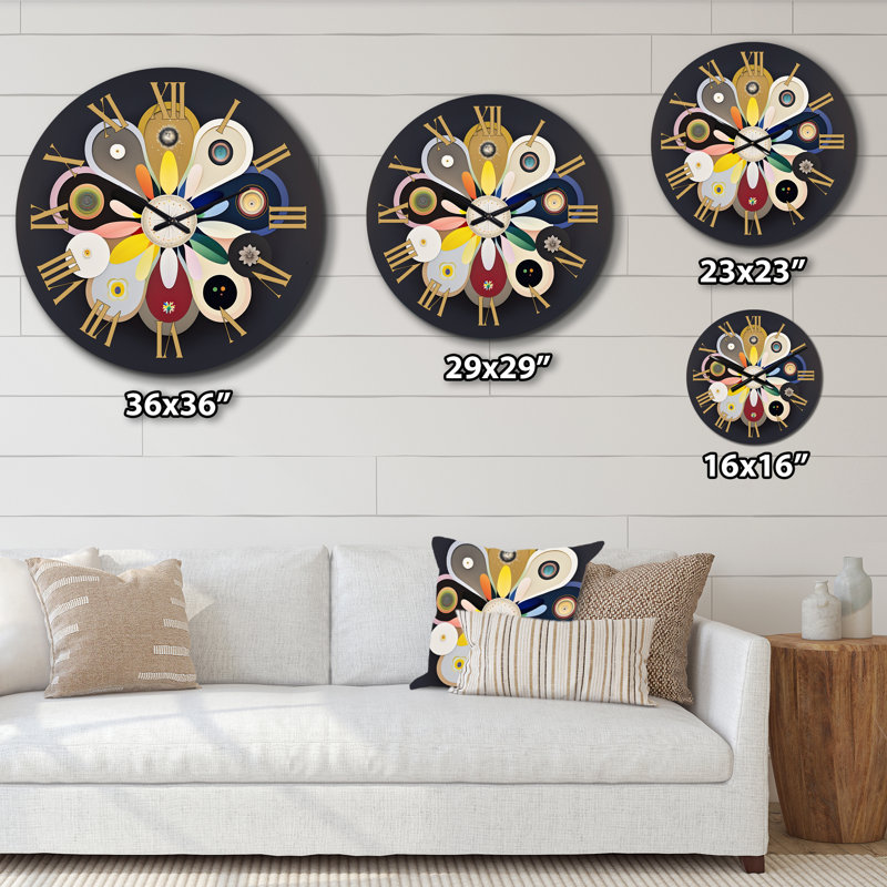 Horloge murale Serendipity Mysticisim Of Mind Spiritual Art I, Très grand