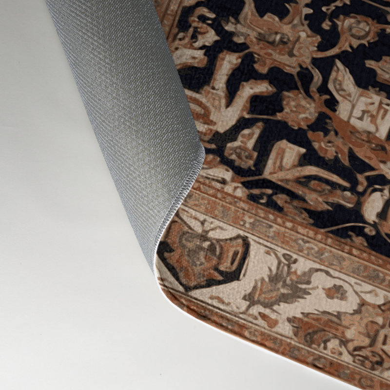 Tapis d'intérieur et d'extérieur brun Persian, Rectangle 9 pi x 12 pi