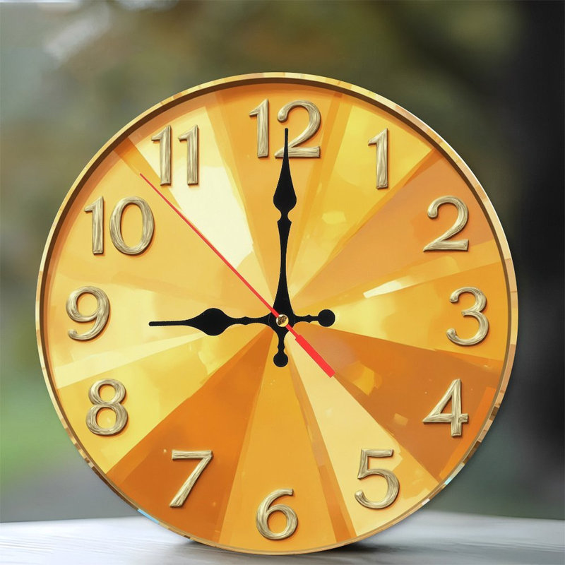 Horloge dorée à facettes
