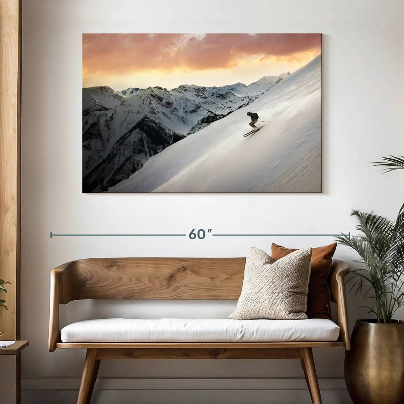 Sireci Skiing Alone, 32" H x 48" W