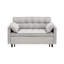 Petit causeuse avec lit escamotable, 2 coussins décoratifs lavables et tissu gris foncé-1415507687
