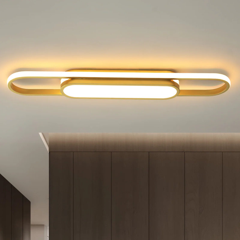 Plafonnier encastré 1 lumière DEL 27,5 po Muscato, Or